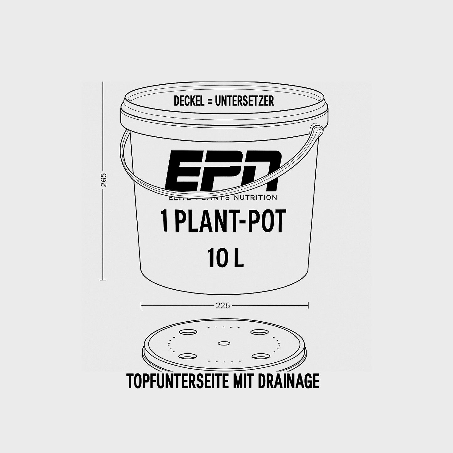 EPN 1 PLANT POT (10L Erde)