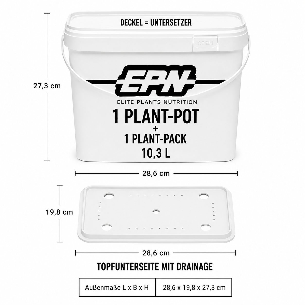 EPN 1 PLANT POT (10L Erde)