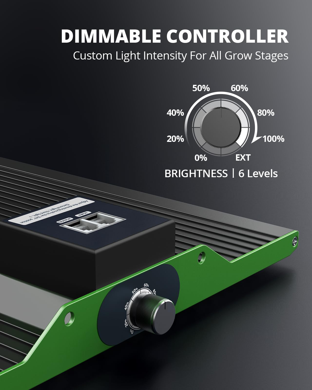 VIPARSPECTRA P600 LED Grow Lampe, 2024 Pflanzenlampe Led Vollspektrum, Pflanzenlampen LED Grow Light, Dimmen 0%-100% für Gewächshaus Zimmerpflanzen Sämling Gemüse Blüte für Growzelt 60x60cm 40x40cm