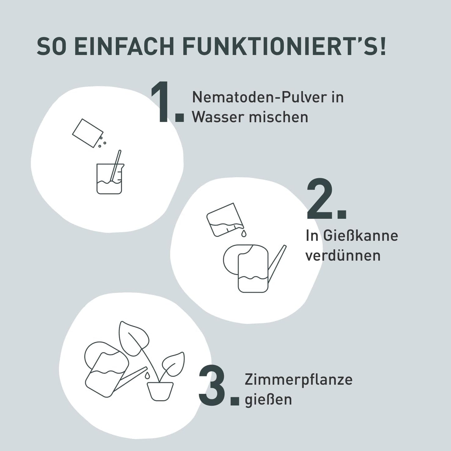 Plantura SF-Nematoden gegen Trauermücken, zum Gießen, hochwirksam & biologisch, Nützlinge aus Deutschland, 5 Mio für 5 m²/ ca. 50 Pflanzen