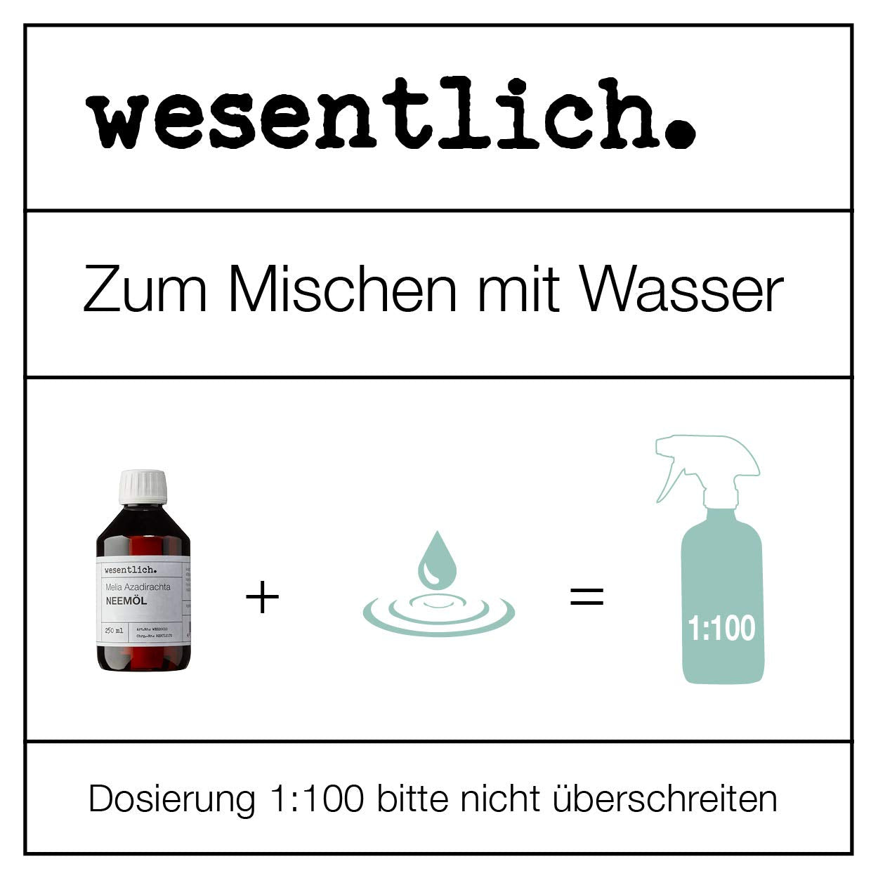 Neemöl mit Emulgator 1000ml - fertig gemischt für Haus und Garten - hochergiebig für 100l Spray