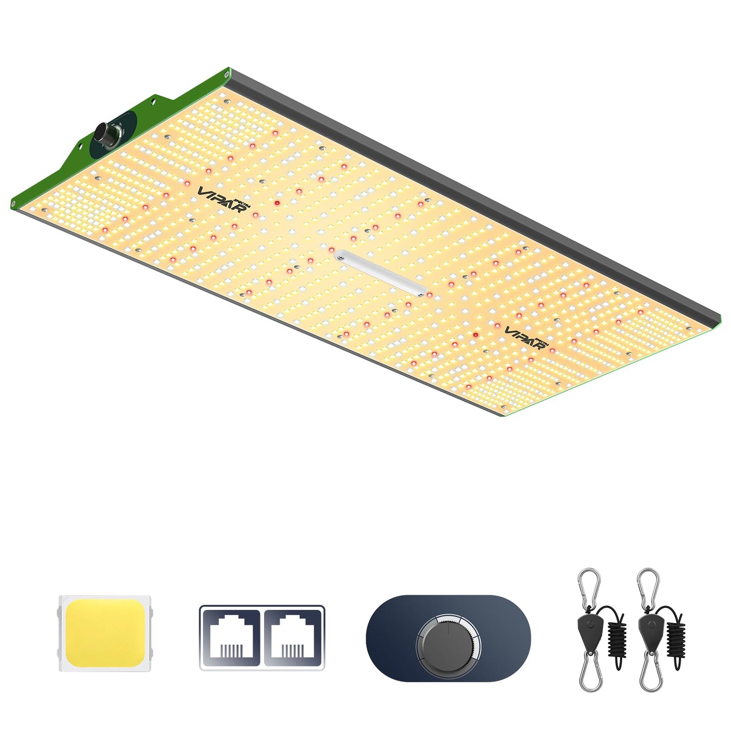 VIPARSPECTRA P600 LED Grow Lampe, 2024 Pflanzenlampe Led Vollspektrum, Pflanzenlampen LED Grow Light, Dimmen 0%-100% für Gewächshaus Zimmerpflanzen Sämling Gemüse Blüte für Growzelt 60x60cm 40x40cm