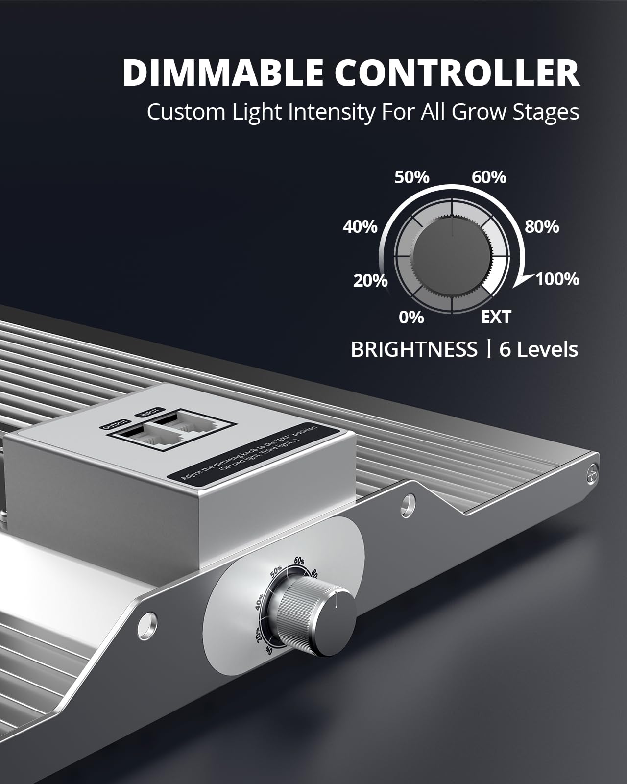 VIPARSPECTRA P600 LED Grow Lampe, 2024 Pflanzenlampe Led Vollspektrum, Pflanzenlampen LED Grow Light, Dimmen 0%-100% für Gewächshaus Zimmerpflanzen Sämling Gemüse Blüte für Growzelt 60x60cm 40x40cm