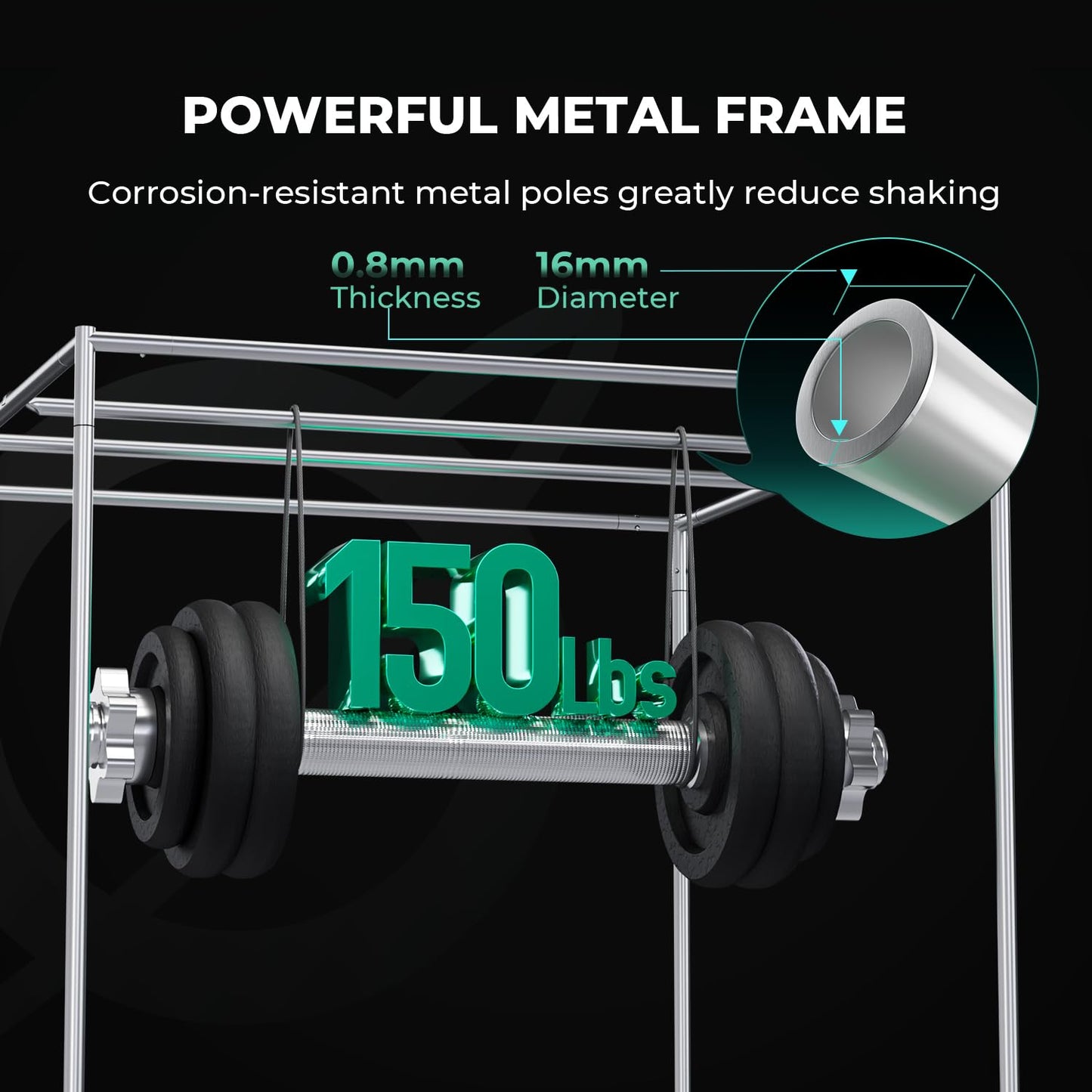 MARS HYDRO Growzelt 120x120x200cm,Indoor Grow Tent Reflektierende Mylar Zuchtzelte Hydrokultur,abnehmbaren Boden Tablett,für Pflanzen wachsen Raum