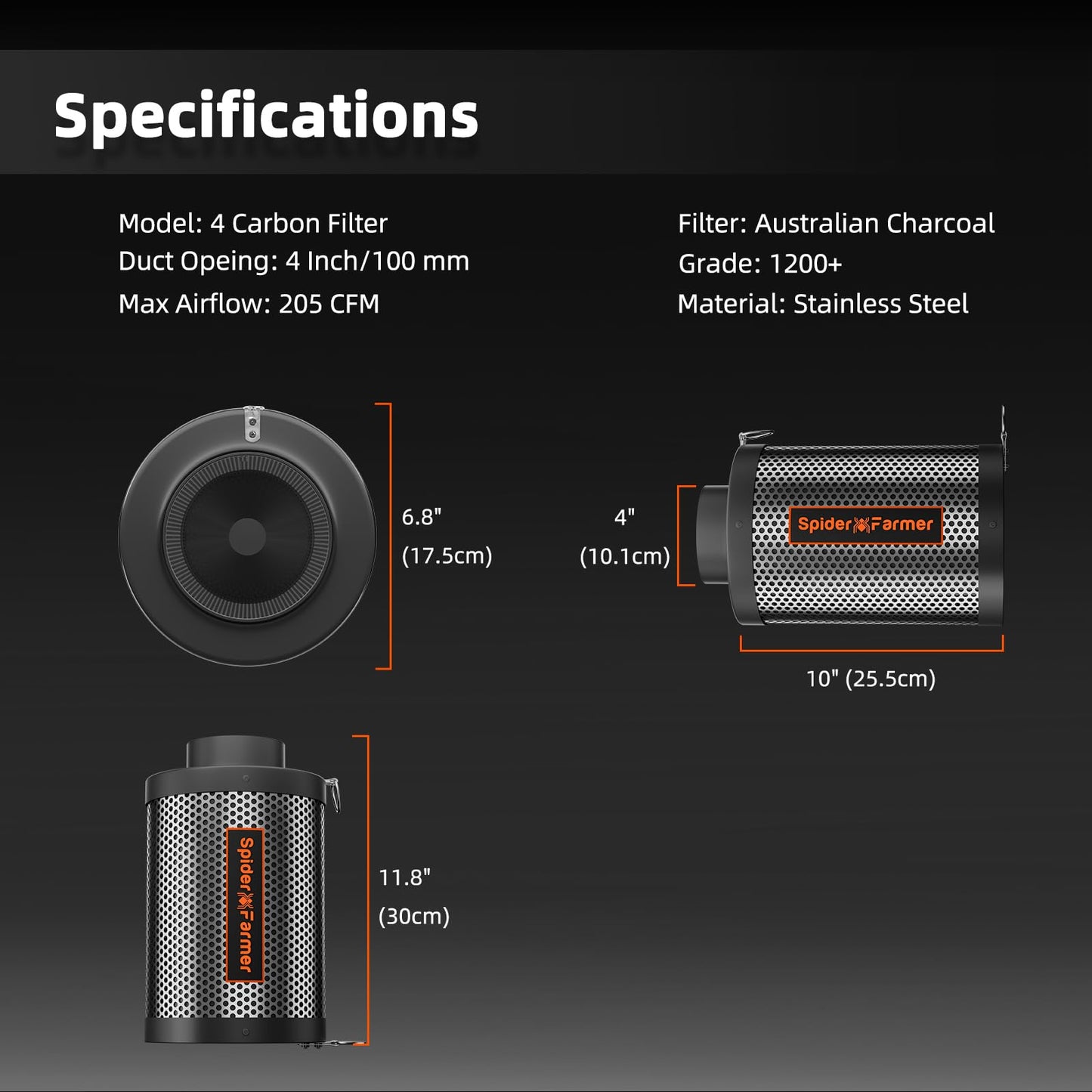 Spider Farmer Growzelt Komplettset SF1000 Grow Light Dimmbarer LED Grow Lampe Vollspektrum Samsung LM301H EVO Diodes GrowZelt Kit Komplettes 70x70x160cm Hydroponics Growing Tent Set Belüftungssystem