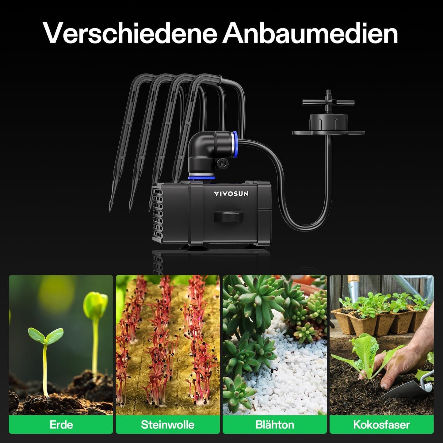 VGrow All-in-One Smart Grow Box, Professionelles System mit Samsung LM301H EVO Grow Lampe, Fortschrittliches Zirkulations- und Ventilationssystem, Bewässerung, Nährstoffzufuhr für Indoor-Hydroponik