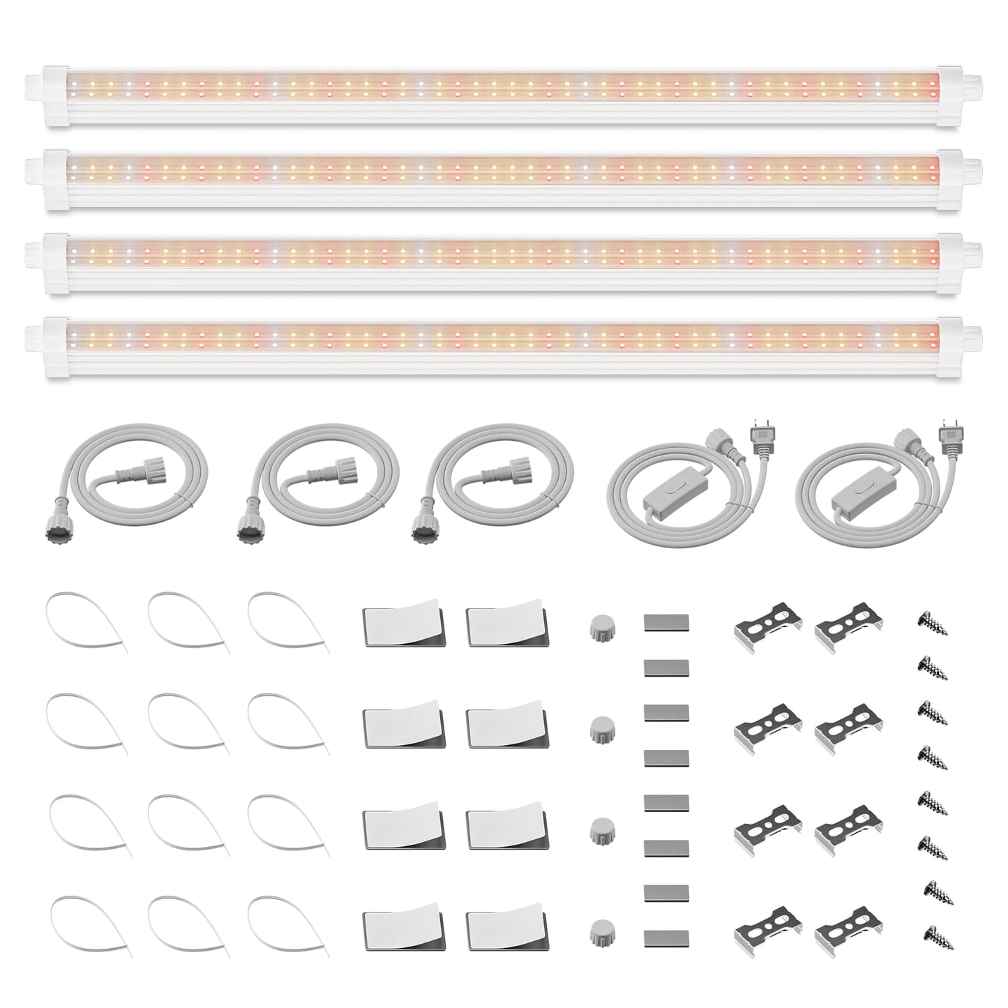 Spider Farmer 88,5cm LED Pflanzenlampe für Zimmerpflanzen, Vollspektrum (3000K+5000K+660nm), 200W (8x25W), 1296 LEDs, IP65 Wasserdicht, Verkettbares Design für Regale und Gewächshäuser, 8er-Pack