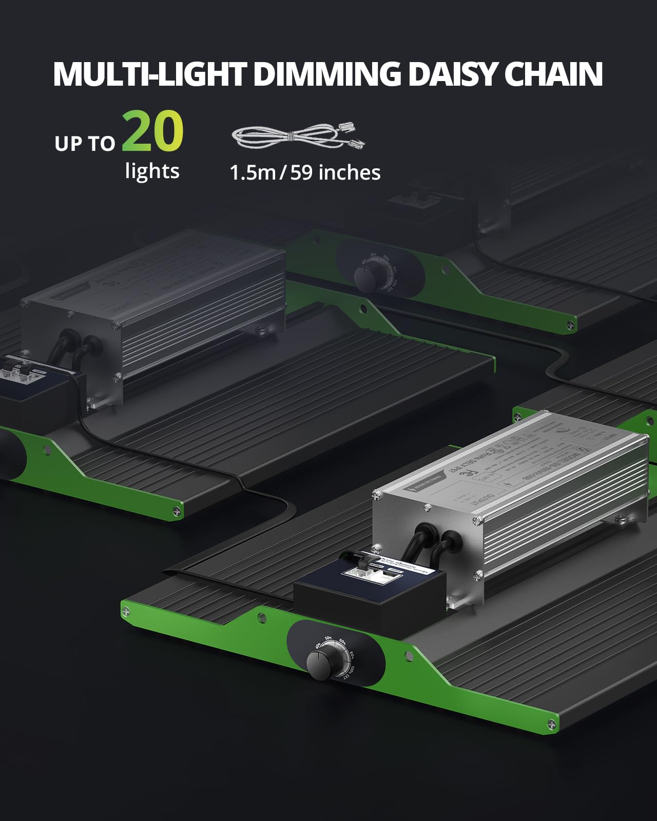 VIPARSPECTRA P600 LED Grow Lampe, 2024 Pflanzenlampe Led Vollspektrum, Pflanzenlampen LED Grow Light, Dimmen 0%-100% für Gewächshaus Zimmerpflanzen Sämling Gemüse Blüte für Growzelt 60x60cm 40x40cm