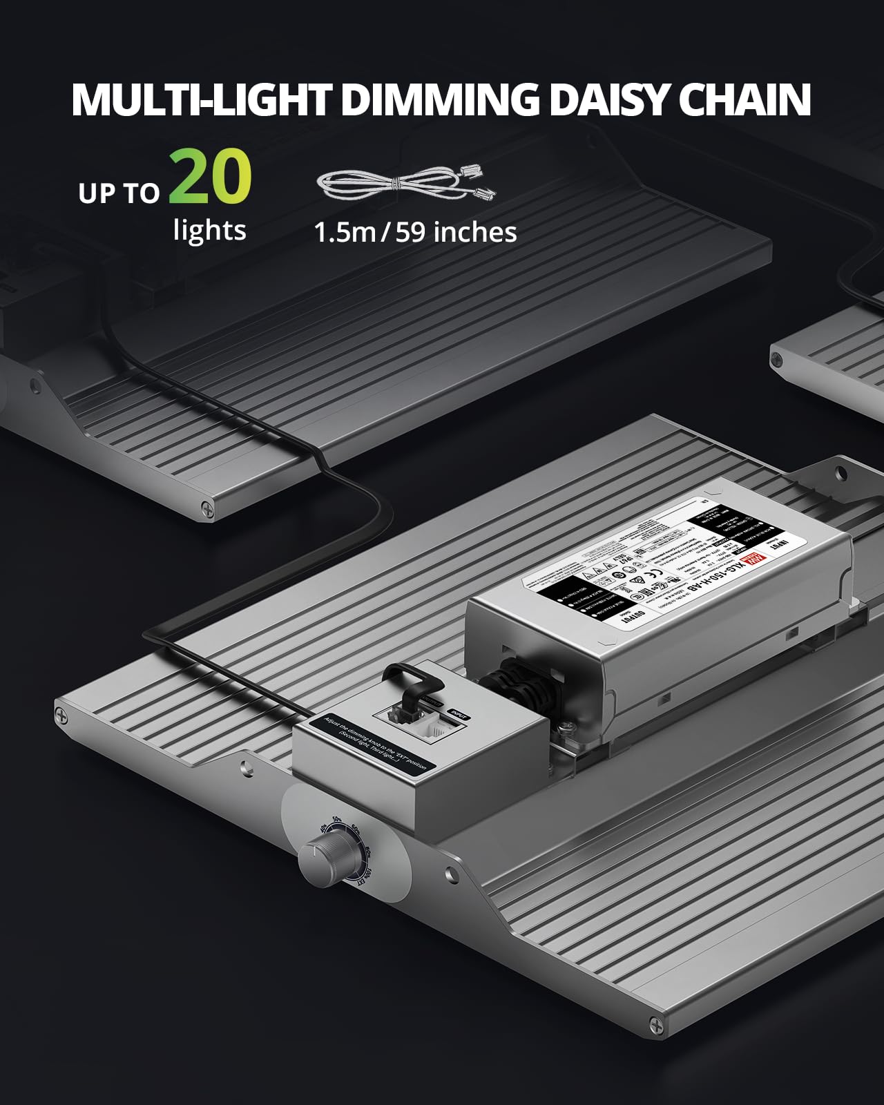 VIPARSPECTRA P600 LED Grow Lampe, 2024 Pflanzenlampe Led Vollspektrum, Pflanzenlampen LED Grow Light, Dimmen 0%-100% für Gewächshaus Zimmerpflanzen Sämling Gemüse Blüte für Growzelt 60x60cm 40x40cm