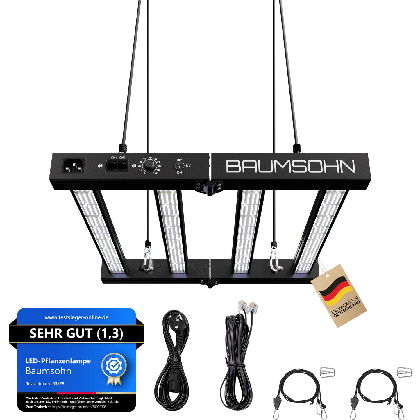 ProLine GL1000W Vollspektrum LED Grow Light Pflanzenlampe mit LED Technologie Pflanzenlicht dimmbar mit 5 Jahre Herstellergarantie