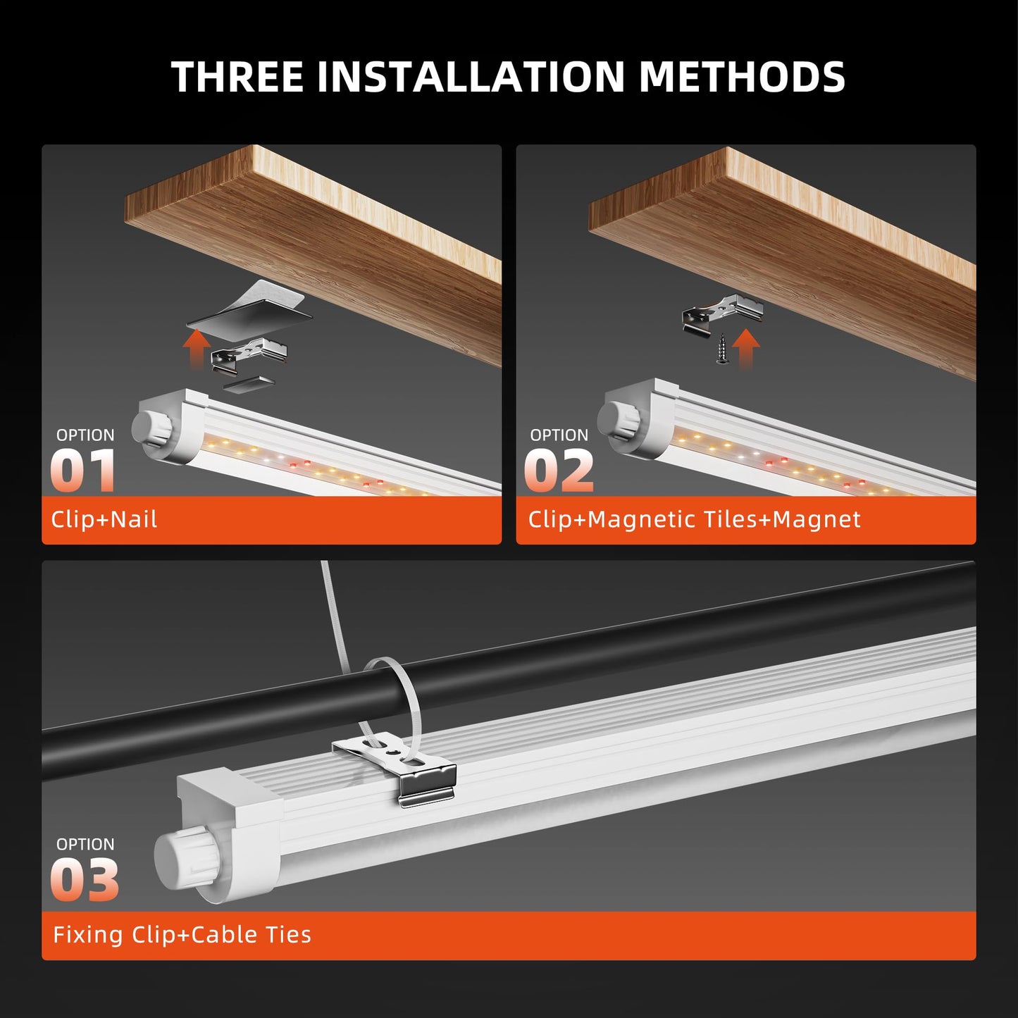 Spider Farmer 88,5cm LED Pflanzenlampe für Zimmerpflanzen, Vollspektrum (3000K+5000K+660nm), 200W (8x25W), 1296 LEDs, IP65 Wasserdicht, Verkettbares Design für Regale und Gewächshäuser, 8er-Pack
