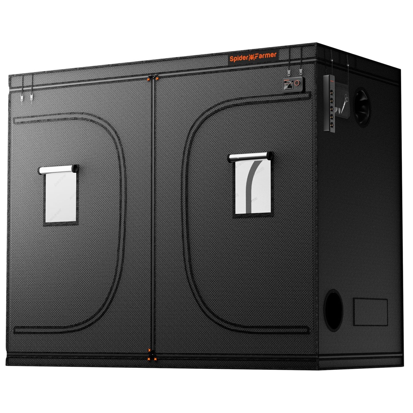 Spider Farmer Growzelt 60x60x180cm, Indoor Grow Tent Kultivation Zelt, hergestellt aus hochreflektierendem Mylar mit Beobachtungsfenster und abnehmbarem Boden Tablett, für SF1000/SF1000D