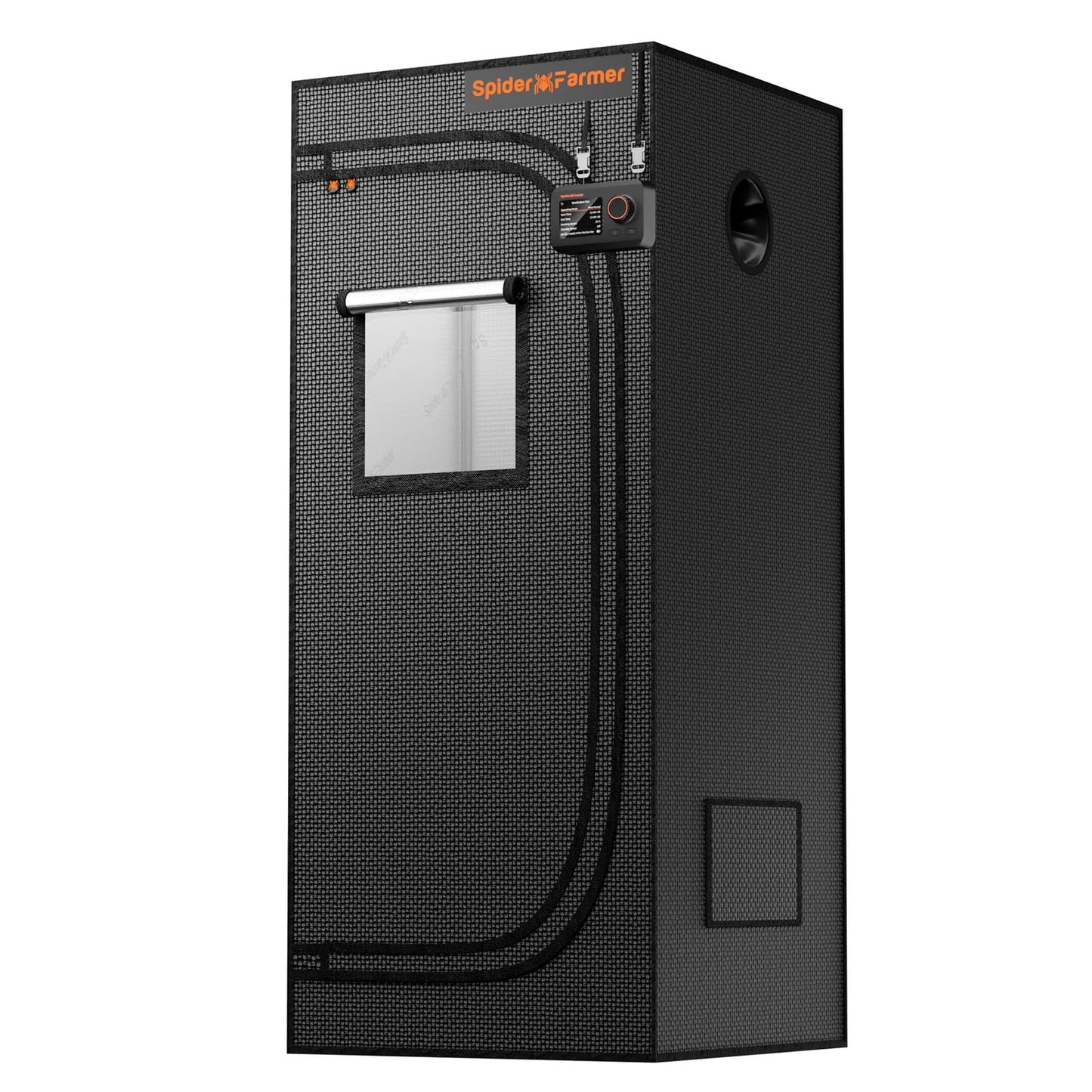 Spider Farmer Growzelt 60x60x180cm, Indoor Grow Tent Kultivation Zelt, hergestellt aus hochreflektierendem Mylar mit Beobachtungsfenster und abnehmbarem Boden Tablett, für SF1000/SF1000D