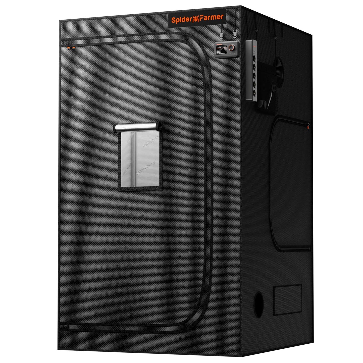 Spider Farmer Growzelt 60x60x180cm, Indoor Grow Tent Kultivation Zelt, hergestellt aus hochreflektierendem Mylar mit Beobachtungsfenster und abnehmbarem Boden Tablett, für SF1000/SF1000D