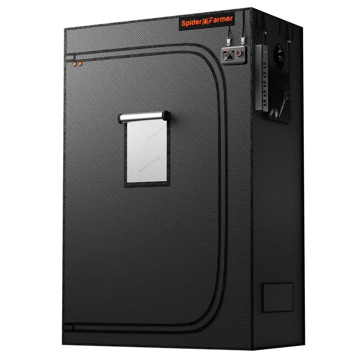 Spider Farmer Growzelt 60x60x180cm, Indoor Grow Tent Kultivation Zelt, hergestellt aus hochreflektierendem Mylar mit Beobachtungsfenster und abnehmbarem Boden Tablett, für SF1000/SF1000D