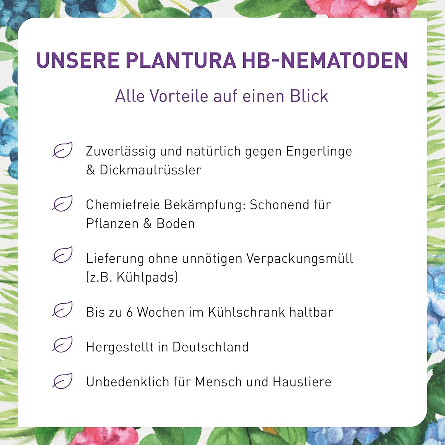 Plantura SF-Nematoden gegen Trauermücken, zum Gießen, hochwirksam & biologisch, Nützlinge aus Deutschland, 5 Mio für 5 m²/ ca. 50 Pflanzen