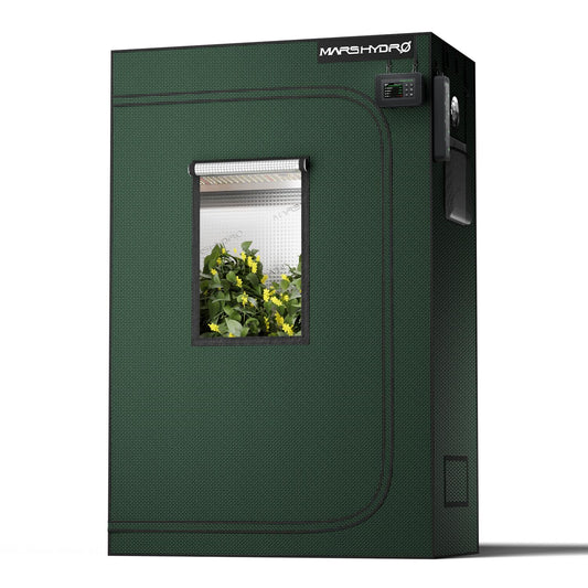 MARS HYDRO Growzelt 120x120x200cm,Indoor Grow Tent Reflektierende Mylar Zuchtzelte Hydrokultur,abnehmbaren Boden Tablett,für Pflanzen wachsen Raum