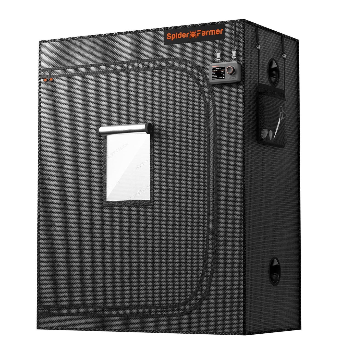 Spider Farmer Growzelt 60x60x180cm, Indoor Grow Tent Kultivation Zelt, hergestellt aus hochreflektierendem Mylar mit Beobachtungsfenster und abnehmbarem Boden Tablett, für SF1000/SF1000D