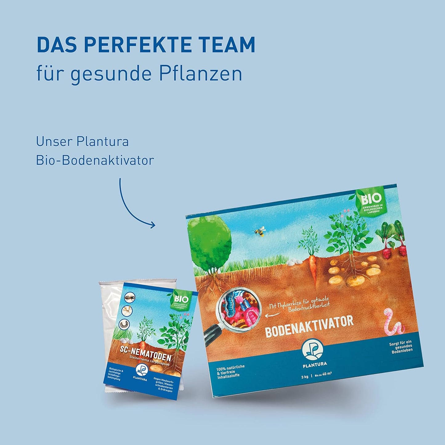 Plantura SF-Nematoden gegen Trauermücken, zum Gießen, hochwirksam & biologisch, Nützlinge aus Deutschland, 5 Mio für 5 m²/ ca. 50 Pflanzen