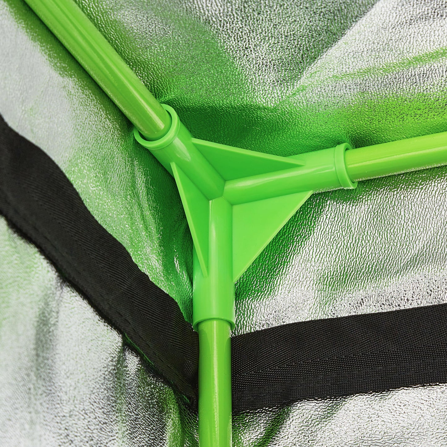 Relaxdays Growzelt, HxBxT: 180x60x60 cm, reflektierende Innenfolie, lichtundurchlässig, Indoor Zuchtzelt, schwarz/grün