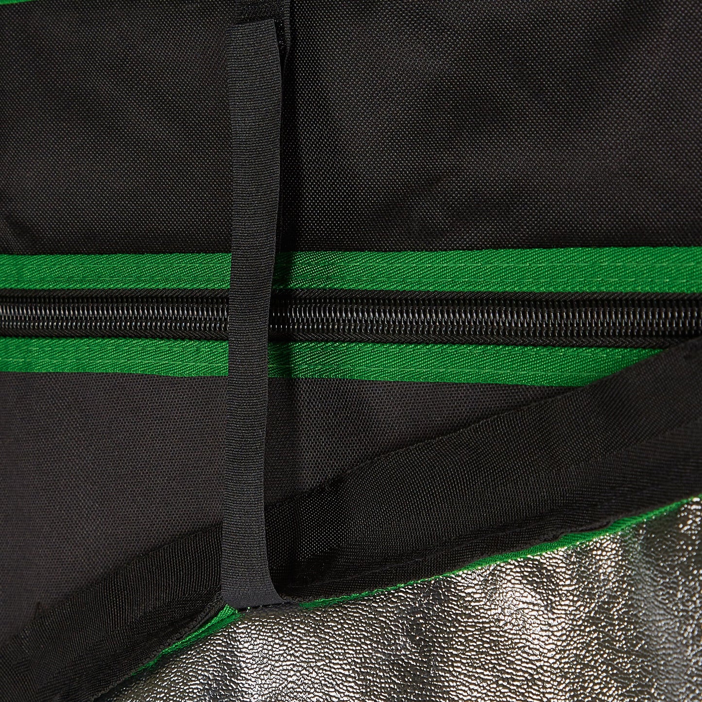 Relaxdays Growzelt, HxBxT: 180x60x60 cm, reflektierende Innenfolie, lichtundurchlässig, Indoor Zuchtzelt, schwarz/grün